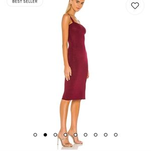 Superdown small shimmer red dress